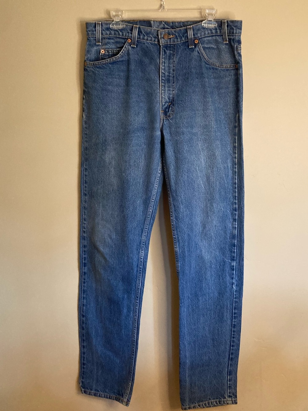 Vintage 1996 Levi's 505 Orange Tab Reg Fit Straight Leg Jeans USA Made 36 x 36 - Picture 9 of 13